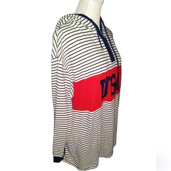 Liz & Co. Vintage USA hooded pullover sweatshirt size L - Picture 3 of 7